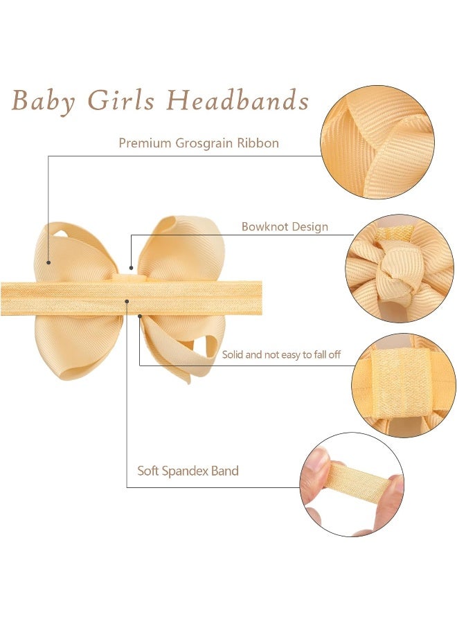 CellElection 30 Colors Baby Girls Headbands 6Inch Big Hair Bows Elastic Hair Bands Headbands Hair Accessories for Newborns Infants Toddlers Kids - Image 5